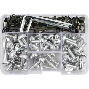 Motorfiets Kuip Bouten Schroeven Kit Voor Ninja 400 650 ZX-6R ZX10R H2 KLR650 Voor Versys 650 1000 Z900 Schroeven Moeren(ZILVER)