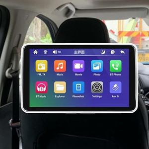 10,1 Inch IPS-touchscreen, Tv-speler Voor In De Hoofdsteun Van De Auto, Entertainment Voor Achterin, Ondersteuning Voor Draadloos CarPlay En Android Auto En Schermprojectie