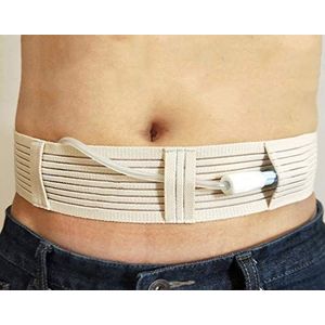 Houder For Abdominale Dialyse G-sonde - Houder For J-sondekatheter For Voeding - Gastrostomiesondesgordel - Peritoneale Dialysegordel For Mannen En Vrouwen(Beige,S)