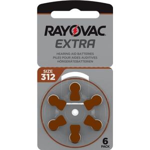 Rayovac Extra type 312 gehoorapparaat batterij Zinc Air P312 PR41 ZL3, 120 stuks