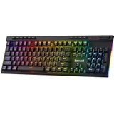 Redragon K580 PRO Wireless RGB Gaming Keyboard, mechanisch toetsenbord met 3 modi en 104 toetsen, hot-swap socket, speciale media-besturing en onboard-macro-opname, lineaire rode schakelaar