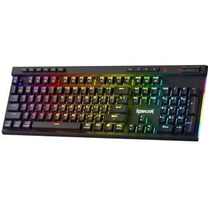 Redragon K580 PRO Wireless RGB Gaming Keyboard, mechanisch toetsenbord met 3 modi en 104 toetsen, hot-swap socket, speciale media-besturing en onboard-macro-opname, lineaire rode schakelaar
