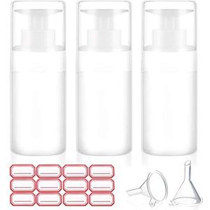 Acetone Pump Dispenser Push Down One-Touch Pomp voor Alcohol, Nagellak Remover & Make-Up Remover, Toner ect by Jiulory 3 Verpakkingen 100 ml