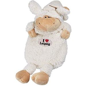 Warmwaterkruik schaap wolschaapjes met borduurwerk - I love Leipzig - 39229 wit