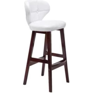 Barkrukken Hoge Krukken Voetensteun Moderne Lederen Barstoelen Met Rugleuning En Voetsteun, Barkrukken Op Tegenhoogte Voor Keukencafédiner Keukenkruk Barstoelen(D)