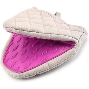 1 Pc Siliconen Anti-Brandwonden Ovenwanten Pannenlap Keuken Siliconen Handschoenen Lade Schotel Kom Houder Oven Handschoen hand Clip,Veilige grip(Purple)