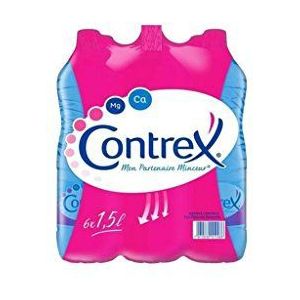 Contrex - Pure Natural Mineral Water - 1500 ml - 6 bottles - Rich in calcium and magnesium - For healthy hydaration - Supports strong bones and steady blood pressure