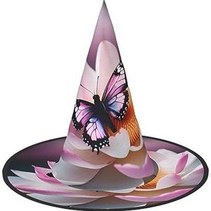 SSIMOO Roze vlinder Halloween feesthoed, grappige Halloween-hoed, brengt plezier op het feest, maak je de focus van het feest