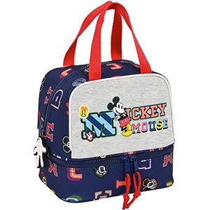 Safta M040 Mickey Mouse Only One Lunchbox, hoge kwaliteit, maximale weerstand, voor eten, picknick, ontbijt, 20 x 15 x 20 cm, marineblauw, uniseks kinderen, L, Standaard, Casual