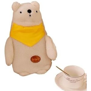 Warmwaterkruik 2 stuks 1000 ml warmwaterkruik tas meisjes pluche schouder handwarmer warmtepak warme buik instant warm pak winter water verwarmingskussen warm water zak (beren)