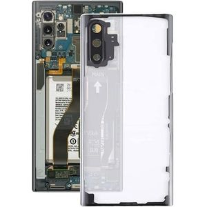 For for galaxy Note 10 N970 N9700 Transparent Battery Back Cover with Camera Lens Cover (Transparent)