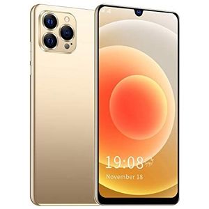 Ontgrendelde Mobiele Telefoons | IP12 PRO+ Ontgrendelde Smartphone Dual SIM | 6,26"" Waterdrop Scherm | Quad-core Android Smartphone | 1GB RAM + 8GB ROM | 2MP + 5MP | Face ID, WIFI, GPS(Goud)