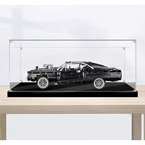 Acryl Display Case voor Lego 42111 Technic Fast & Furious Dom's Dodge Charger Auto Model, Stofdichte Display Box voor Modellen Collectables (Alleen Case)(3mm)