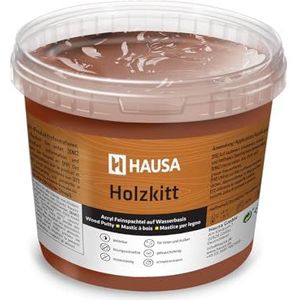 HAUSA Houtkitt 1 kg palissander houtplamuur, stopverf voor hout, houtplamuur/vulmassa voor het repareren van houtschade, gebruiksklaar, uitstekende vulkracht, sneldrogend, scheurbestendig