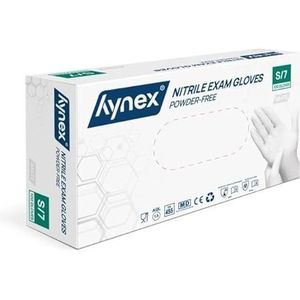 Hynex Nitril handschoenen maat S wit 100/doos 3,5gram