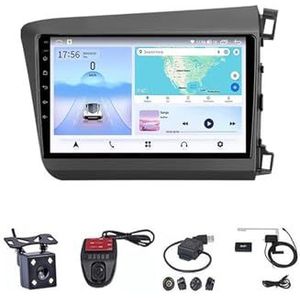 9 Inch Android Auto Radio Multimidia Speler Voor Honda Civic 2012-2015 GPS Navigatie WIFI Bluetooth Carplay Android Auto Stereo Radio GPS(WIFI 1G+16G)