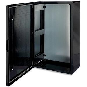 Wandmontagebehuizing IP65 industriële behuizing lege behuizing ABS kunststof lege behuizing montageplaat vergrendeling BOXEXPERT Serie Fleet diverse afmetingen zwarte deur