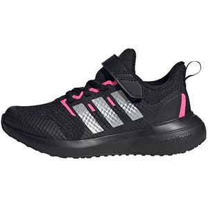 adidas FortaRun 2.0 Sneakers uniseks-kind, Core Black/Silver Met./Lucid Pink Strap, 40 EU