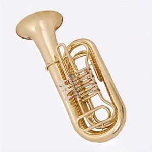 Vier Platte Toetsen Groot Trompetinstrument Messing Lak Goud Euphonium Professionele Uitvoering Tuba Euphonium-set
