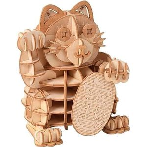 3D-puzzel Puzzelspeelgoed for verjaardagscadeaus for kinderen Ouder-kind bouwstenen 3D handmatig model - Zhaocai Cat