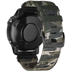 22 26 mm nylon band geschikt for Garmin Tactix 7 Pro/Fenix ​​7/7X Pro Quick Fit horlogeband for Tactix 7/AMOLED/Delta/Quatix 7X/5/6 armband (Color : Camouflage Grey, Size : 26mm Tactix Bravo)