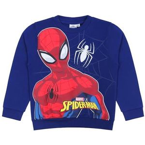 Spiderman sweatshirt voor jongens, Marvel Avengers, Spidey, Spider-Man, katoen, maat 98-140, blauw, shirt, blauw, 140