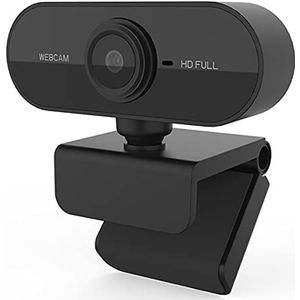 Vinmooog Webcam met microfooncamera, pc-cam, 1080p HD, 360° verstelbaar, USB-webcam voor conferentie, live streaming, opname, compatibel met Skype/Zoom/YouTube