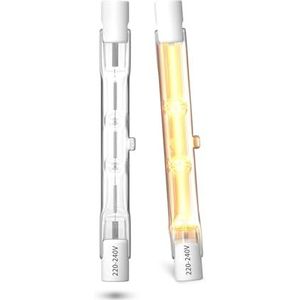 Bonlux R7S 78 mm Halogeenlamp 48W 230V, R7S Halogeenstaaf 78mm halogeenlamp R7s Dimbaar Halogeen Warm Wit 2700K J78 T3 Lineaire halogeenlamp voor Landschapsverlichting en Vloerlamp, 2 Stuks