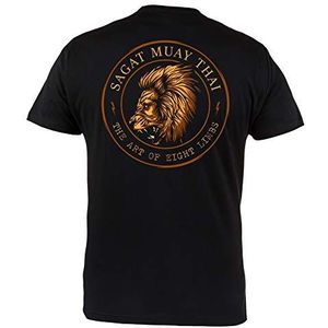 Rule Out Heren vechtkunst T-shirt. Sagat Muay Thai. Casual. Zwart, zwart, L