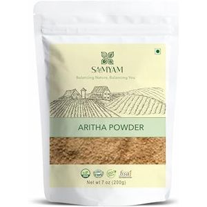 SAMYAM Aritha/Reetha (Soapnut) Powder (Sapindus Mukorossi) - 200g Pack | Natural Hair and Scalp Cleanser