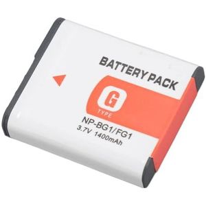 NP-BG1 Batterij, 3,7 V 1400 MAh Lithium-ion Camerabatterij, Oplaadbare Camerabatterij voor DSC W30 DSC W40 DSC W85 DSC H3 DSC W170 DSC W200, Licht en Draagbaar