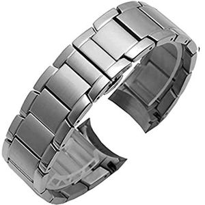 Roestvrij stalen metalen armband, geschikt voor slimme horlogeband, vlindersluiting, mat zwart zilver, rosé goud, 22 mm armband (bandkleur: zwart, bandbreedte: 22 mm)