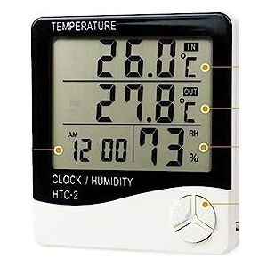 Indoor Outdoor Digitale Temperatuur Vochtigheidsmeter Thermometer Hygrometer Gauge For Thuis Mini Kamer Koelkast(YZD347 HTC-2)