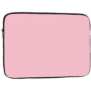 Effen Kleur Roze Shockproof Draagbare Laptop Sleeve Voor Mannen En Vrouwen Zakelijke Reizen Kantoor Dagelijks Gebruik17 Inch
