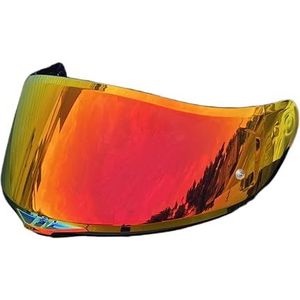 Motorhelm vizier lens, Helmvizier, K5 gezichtsscherm vervangende UV-beschermende krasbestendige helmvizier compatibel met AGV K1 K1S K3SV K5 K5S helm (goud)(Revo Deep Red-day Use Only)
