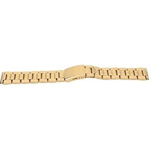 Roestvrijstalen Horlogeband Double Lock Vervangende Gesp Gouden Metalen Horlogeband Praktische Verstelbare Snelsluiting voor Heren voor Traditioneel Horloge (20mm)