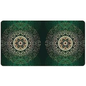 Vintage Mandala Bloemenprint Bureau Pad Protector Muismatten Kantoor Tafel Mat Grote Muismat Antislip Laptop Pad