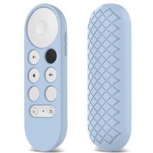 Kleurrijke siliconen afstandsbediening cover voor Google Chromecast 2020 Voice Afstandsbediening Anti-Lost Case (blauw)