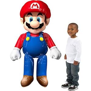 amscan 3231701 Lopende Super Mario-folieballon, 152 cm