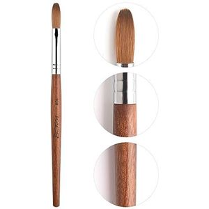 Rolabling Nagelborstel Kolinsky Sable Acryl Nail Art Brush Professionele Rode Houten Nagelborstel (10 #)