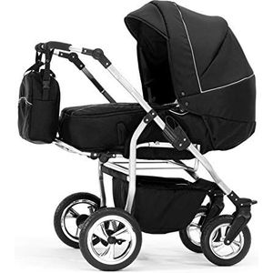 Tweelingwagen: babybad+stoelen + accessoires zwart BBtwin Duet Elcar 2in1