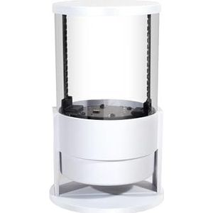 3D-hologramventilator, 3D-hologramventilator – wifi- en Bluetooth-luidspreker, cilindrische LED 360° draaibaar 3D-scherm met blote oog voor winkel, Halloween