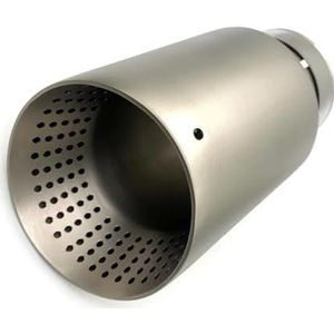 Auto Eindpijpen 1 Stuk Matte Roestvrijstalen Uitlaatpijp Voor Auto's Voor Golf 7 Voor Golf R GTI Universele Uitlaatpijp Demper Uitlaatpijp(60-114MM Matt Silver)