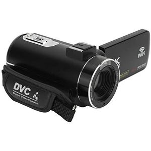 Videocamera Camcorder Digitale Camera, 3 Inch 4K 56MP Draaibaar Touchscreen 18x Zoom WiFi Digitale Camera met Afstandsbediening voor Vloggen