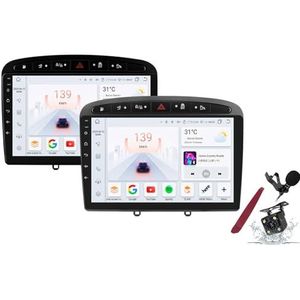 Android 14 Autoradio Stereo voor P-eugeot 308 308SW (2007-2015) 9 ""Touchscreen Multimedia Speler met Draadloze Carplay GPS Navigatie FM RDS Bluetooth 5G-WiFi SWC DSP,M120s