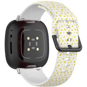 Zachte sportband compatibel met Fitbit Sense / Sense 2 / Versa 4 / Versa 3 (rubberen eendbellen), siliconen armband, accessoire