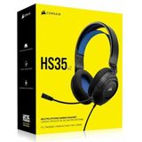 Corsair Hoofdtelefoon met microfoon HS35 v2, blauw