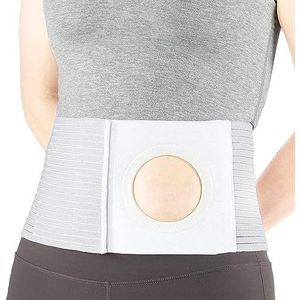 Buikstoma-herniaband - Stoma-ondersteuningsband Met Stoma-opening - Verstelbare Stoma-verzorgingsband For Colostomiezak(Gray,M)