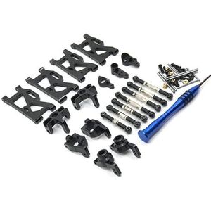 Metalen zeven sets accessoires for WLtoy 144010 124019 124017-16-18 144001 02 afstandsbediening auto(Svart)