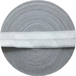 10/15/20/25mm elastisch lint veelkleurige vouw over spandex elastische band voor het naaien van kanten rand tailleband kledingaccessoire-zilvergrijs-20mm-50ya